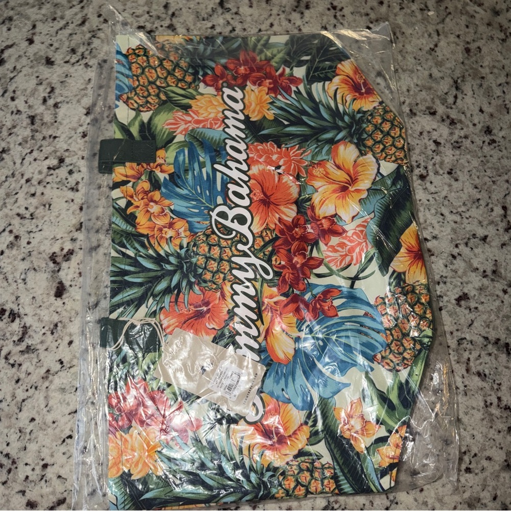 NWT Tommy Bahama Pineapple Blooms Tote Tropical Floral Unopened Bag New - Picture 5 of 8